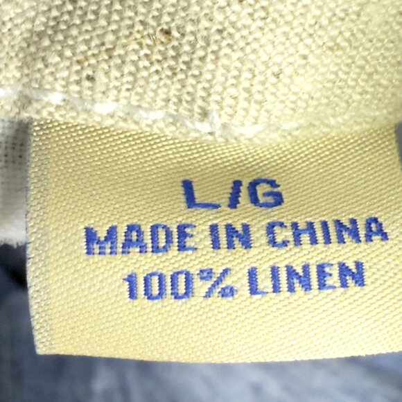 Tommy Bahama 100% Linen Short-Sleeve Camp Shirt – Light Blue Large, Resort Style - Picture 10 of 14